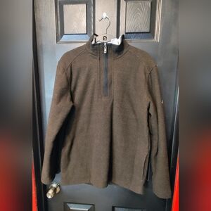 Orvis Men's Brown Zip-Up Sweater